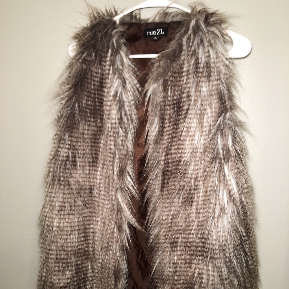 Faux fur vest